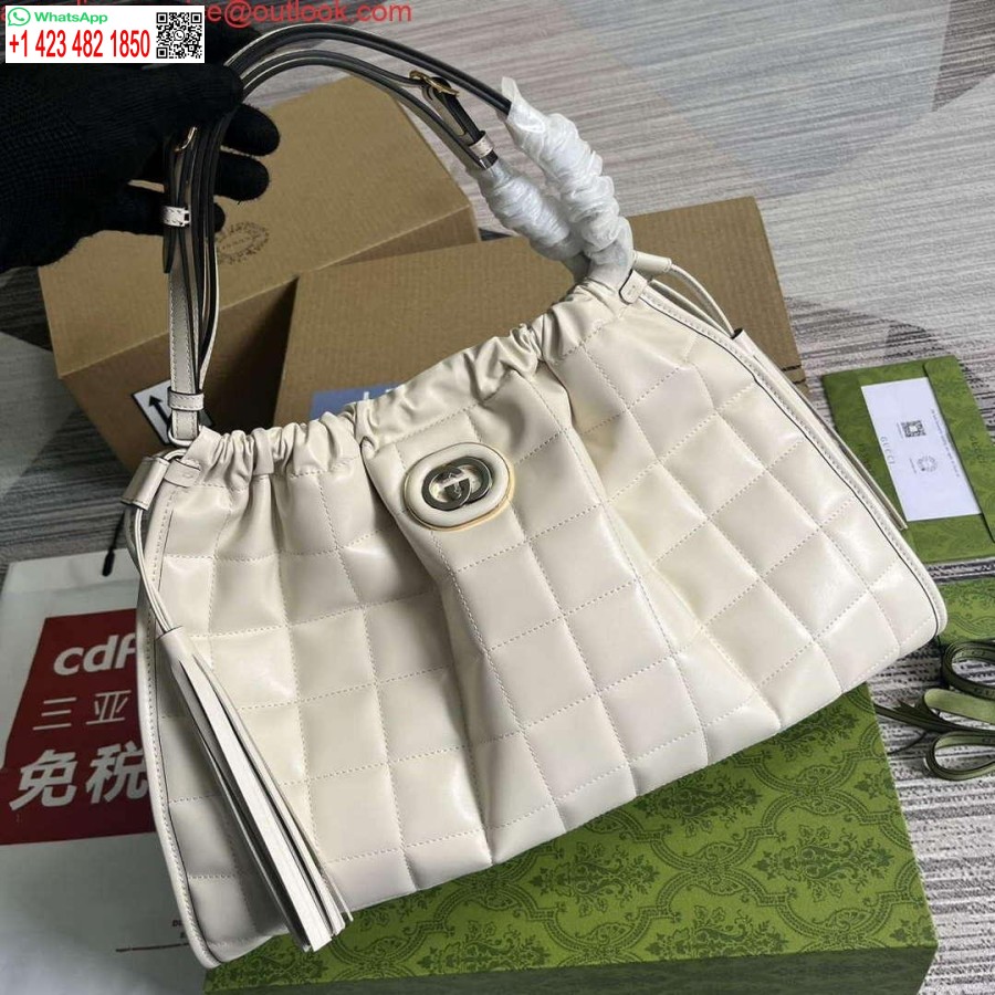 רפליקה גוצ'י 746210 גוצ'י דקו בינוני תיק לבן