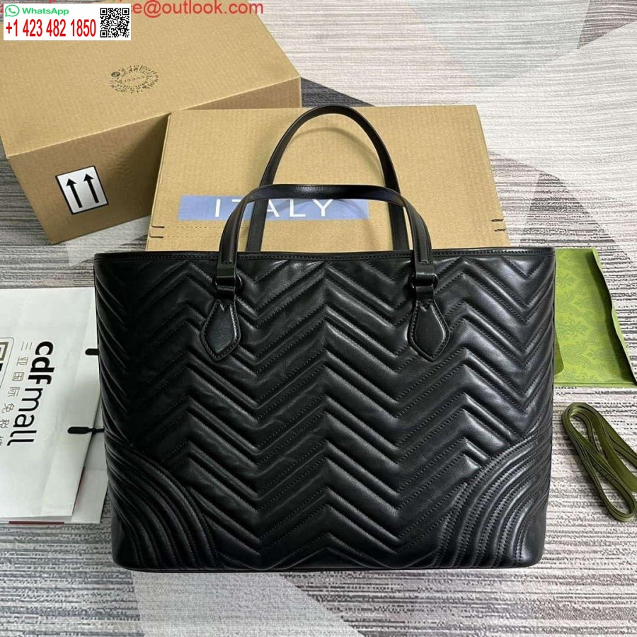 Replica Gucci 739684 Gg Marmont Iso Kantolaukku Musta