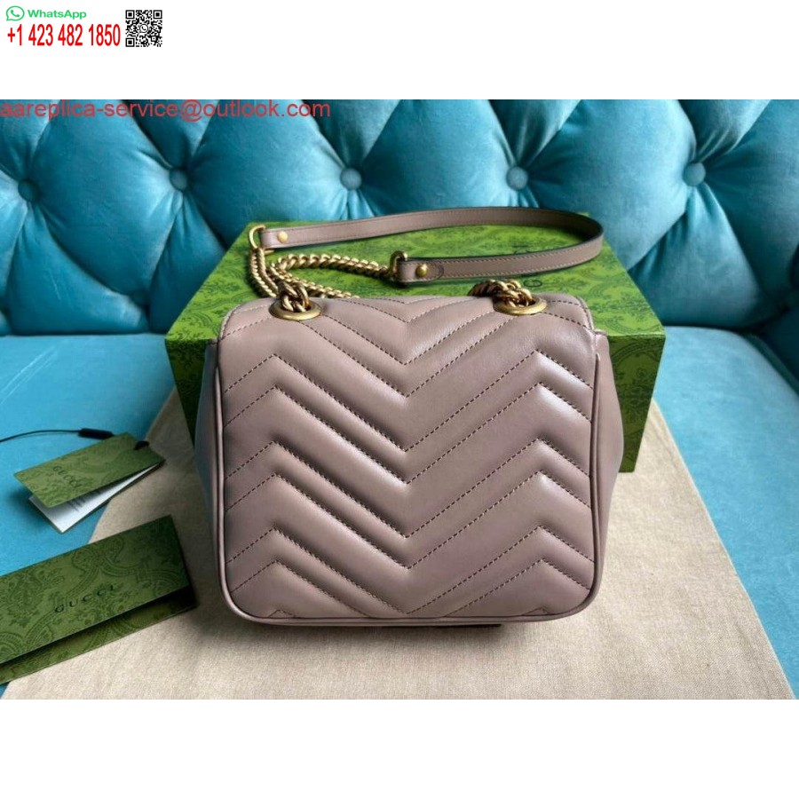 Replika Gucci 739682 Gg Marmont Matelassé Mini Vrecúško Na Mliečny čaj