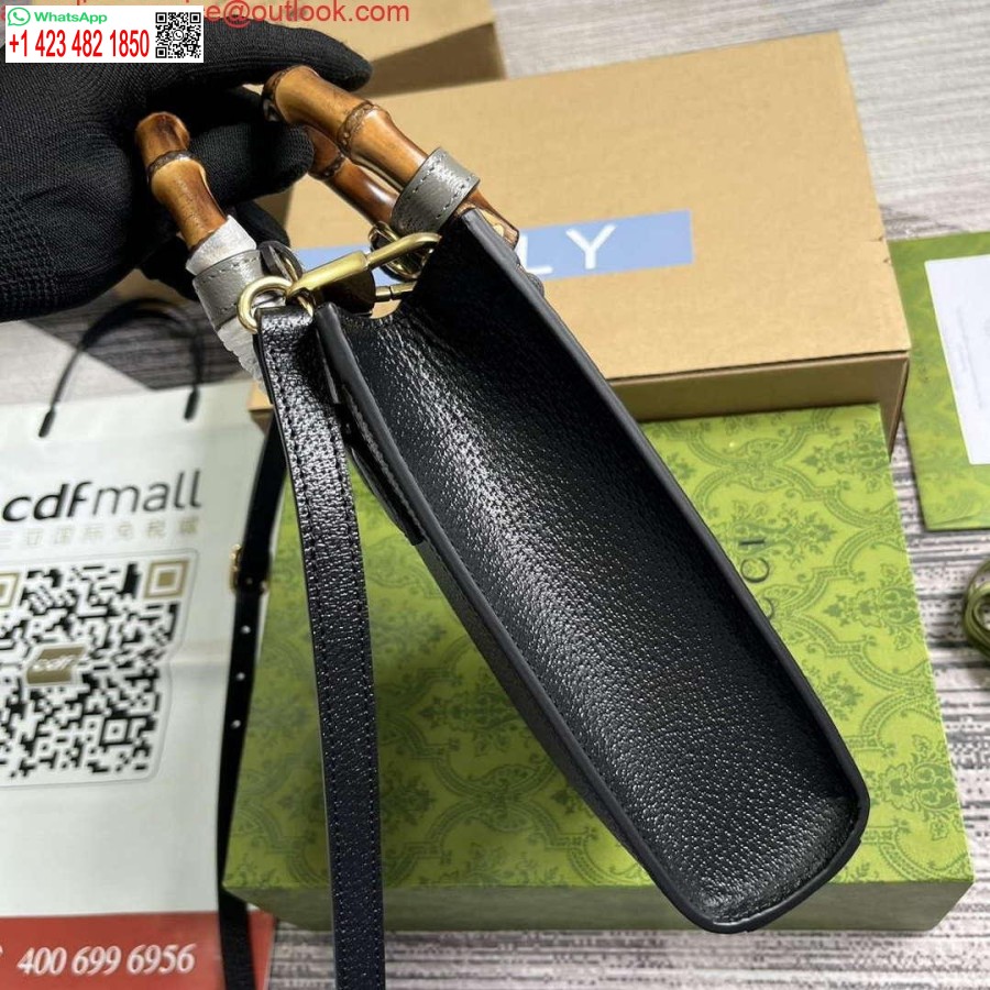 Replica Gucci 739079 Diana Mini Krepšys Juodos Odos