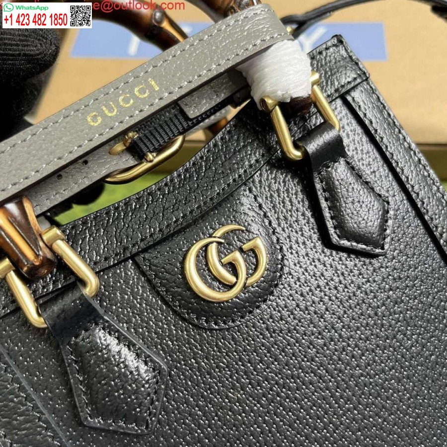 Replica Gucci 739079 Diana Mini Krepšys Juodos Odos