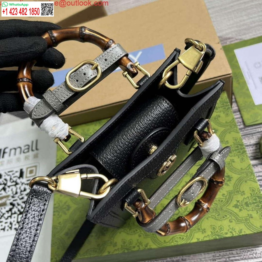 Replica Gucci 739079 Diana Mini Krepšys Juodos Odos