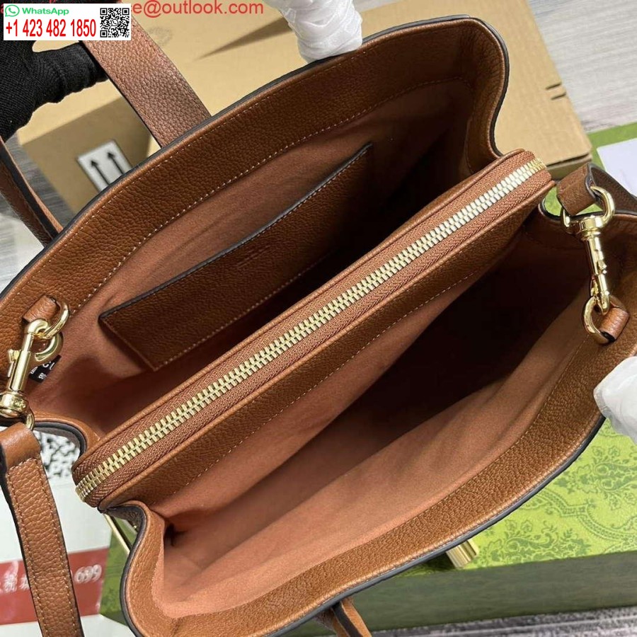 طبق الاصل غوتشي 727810 جاكي 1961 حمل حقيبة الحبوب الطبيعية الصغيرة البني