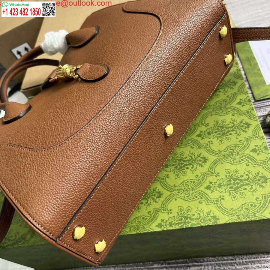 طبق الاصل غوتشي 727810 جاكي 1961 حمل حقيبة الحبوب الطبيعية الصغيرة البني