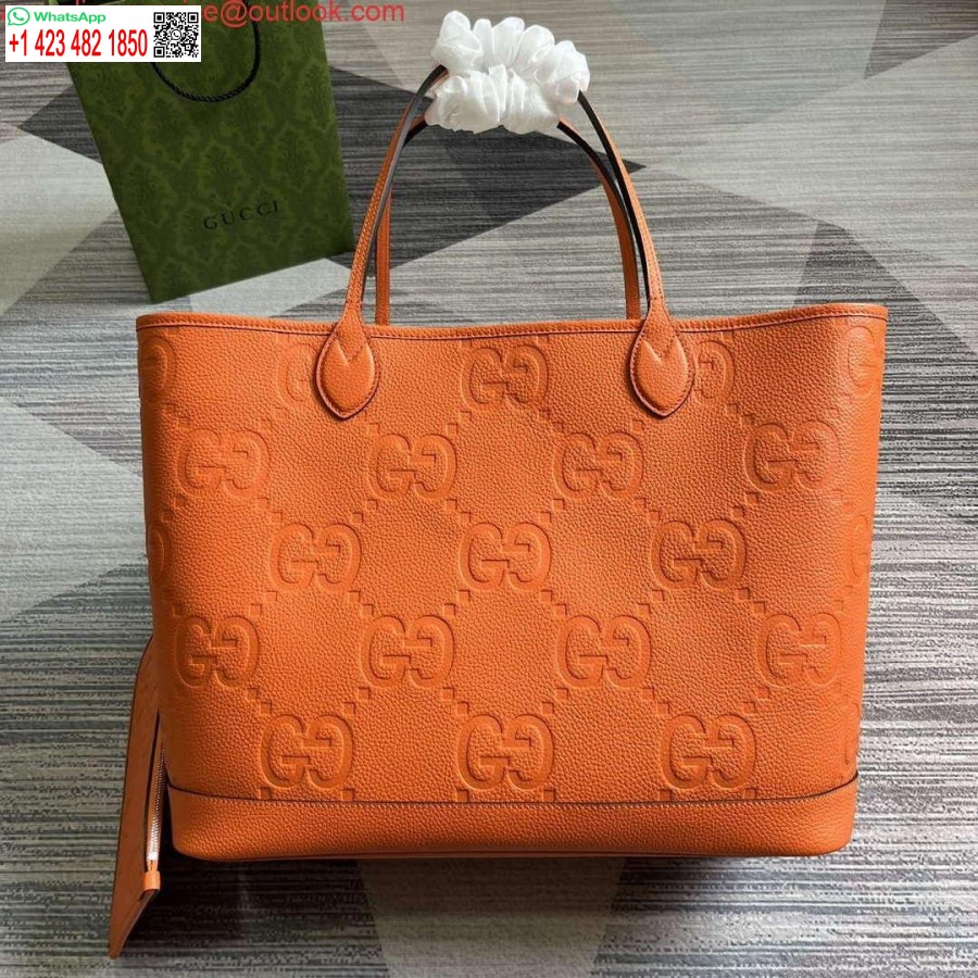 Replica Gucci 726755 Jumbo Gg Iso Kantolaukku, Oranssi