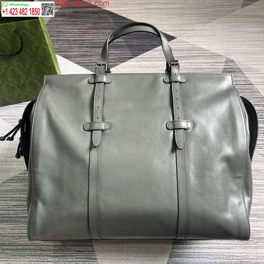 Replica Gucci 725683 Iso Kantolaukku, Jossa Tonaalinen Tupla-g Harmaa