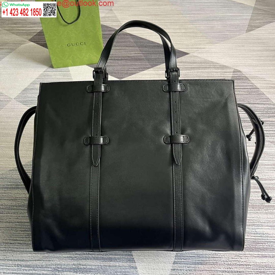 Replika Gucci 725683 Veľká Kabelka S Tonálnym Dvojitým G čierna