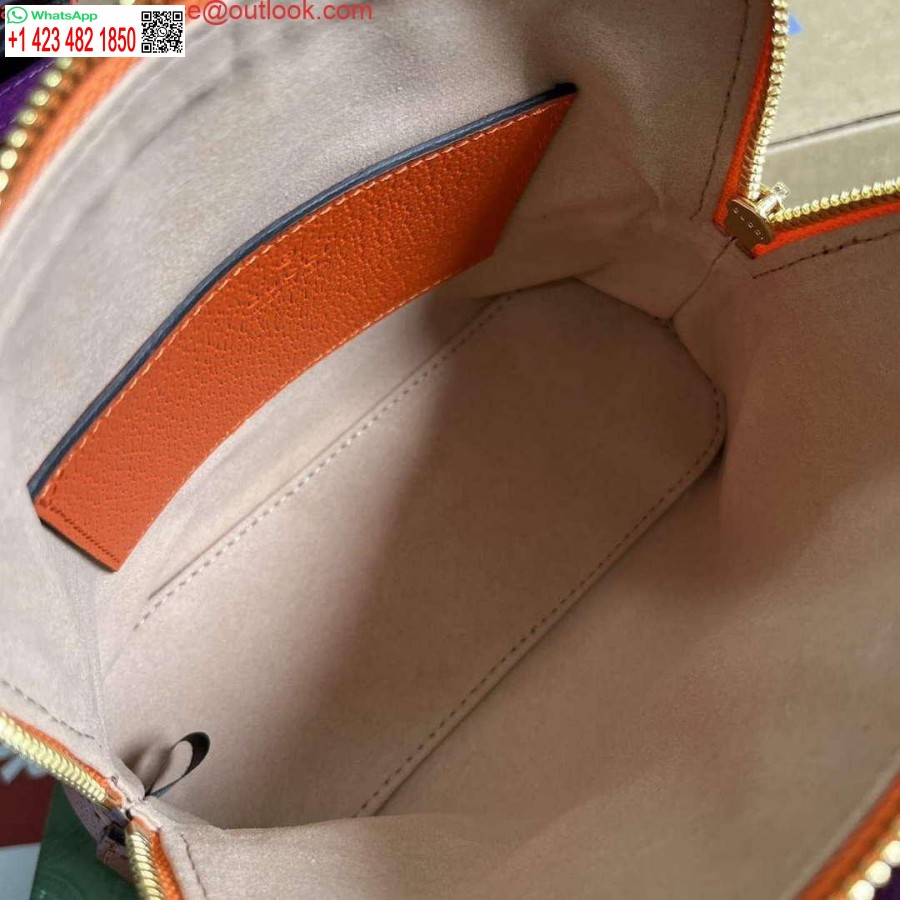 طبق الاصل غوتشي 715775 غوتشي ديانا حمل حقيبة صغيرة من الجلد البرتقالي