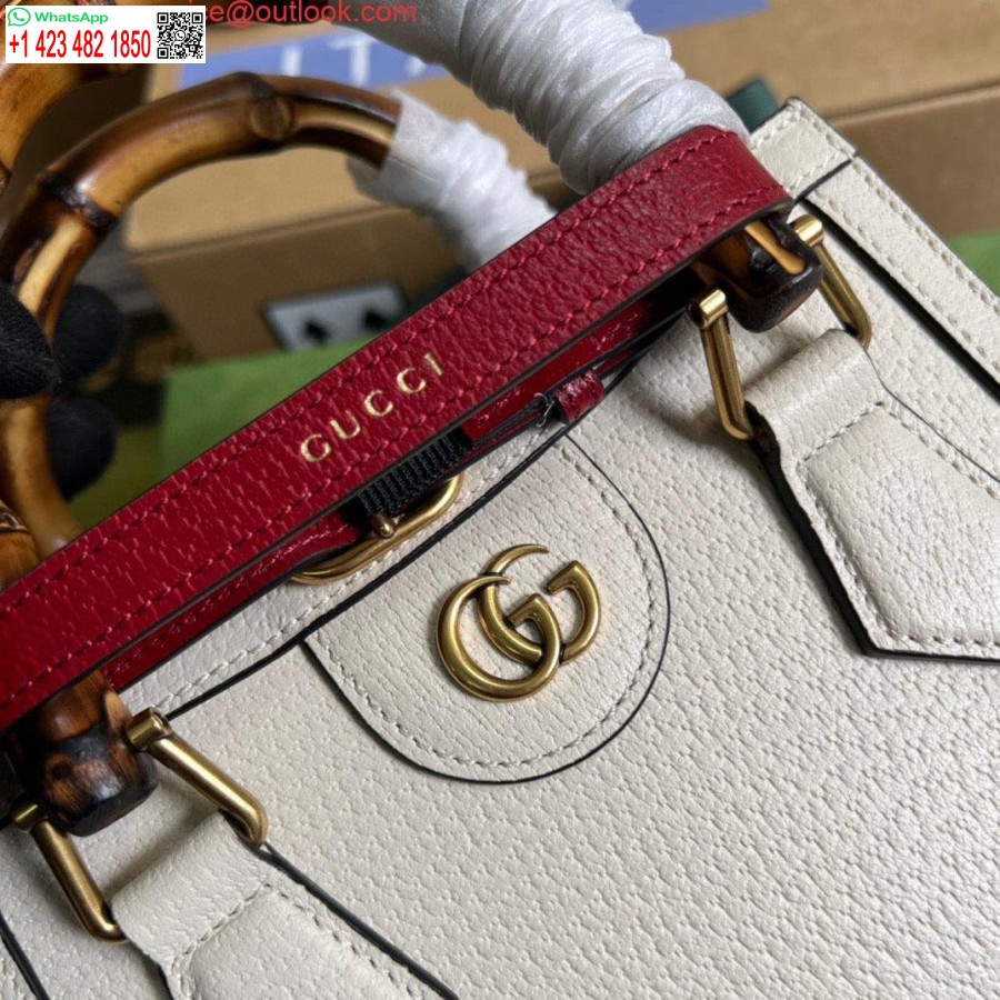 רפליקה גוצ'י 702732 גוצ'י דיאנה מיני תיק עור לבן