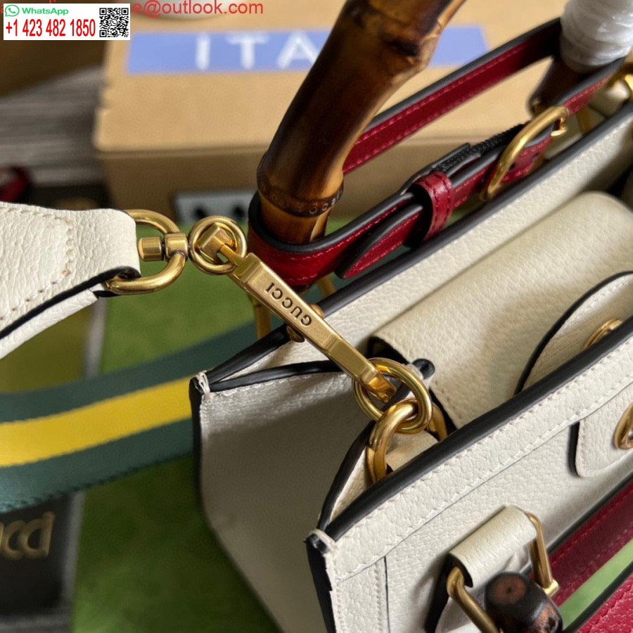 רפליקה גוצ'י 702732 גוצ'י דיאנה מיני תיק עור לבן