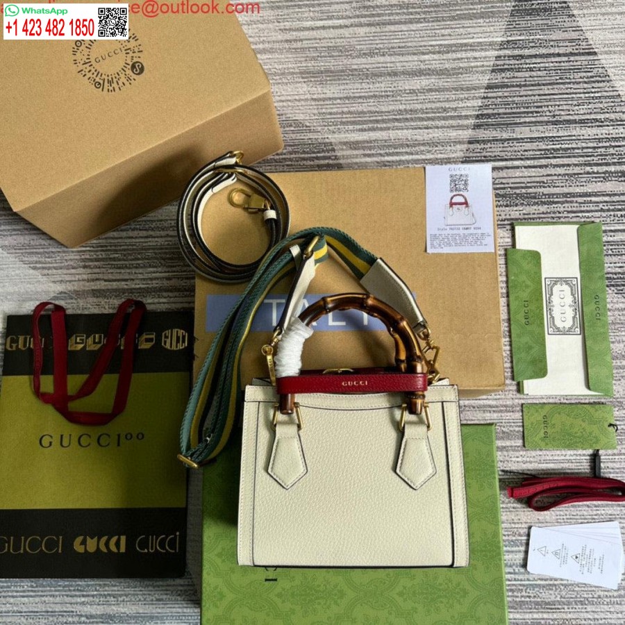 Replika Gucci 702732 Gucci Diana Mini Taška Biela Koža