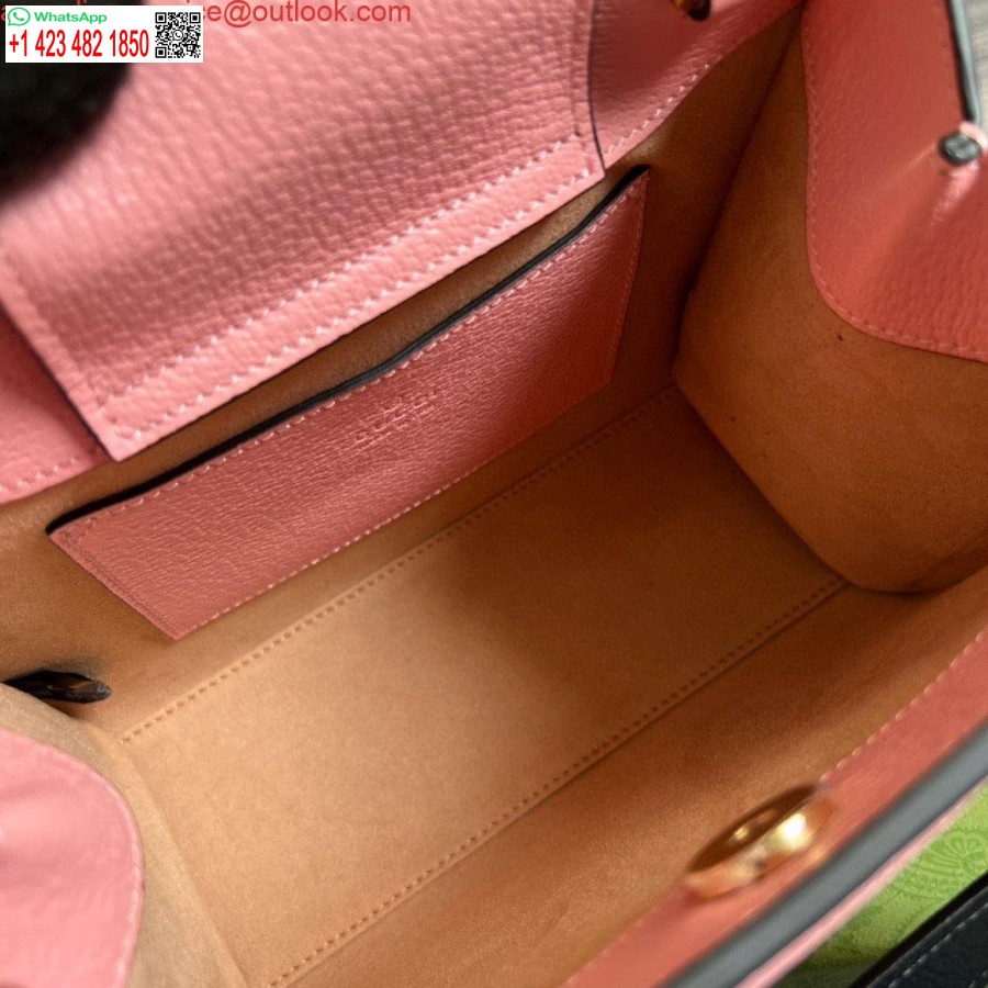 طبق الاصل غوتشي 702732 غوتشي ديانا حمل حقيبة صغيرة من الجلد الوردي
