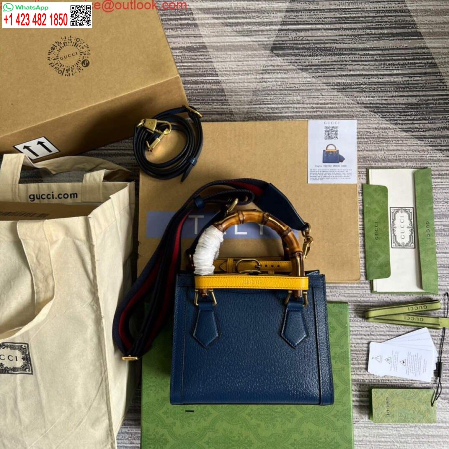 רפליקה גוצ'י 702732 גוצ'י דיאנה תיק קטן כחול