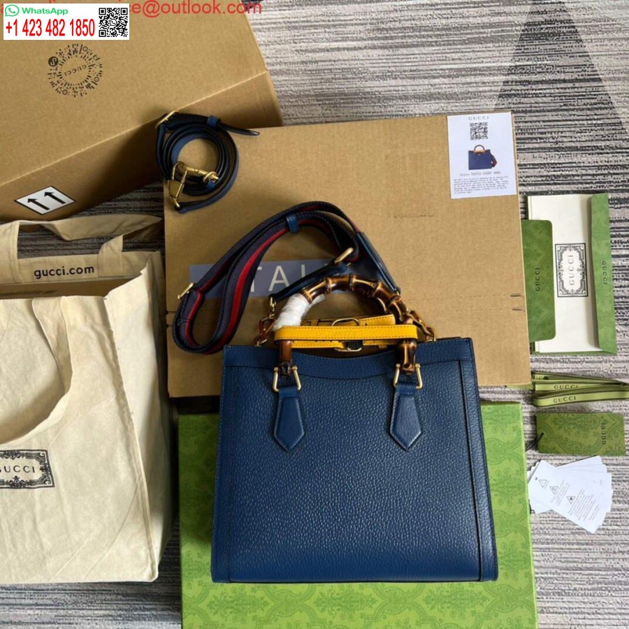 Replika Gucci 702721 Gucci Diana Malá Taška Modrá