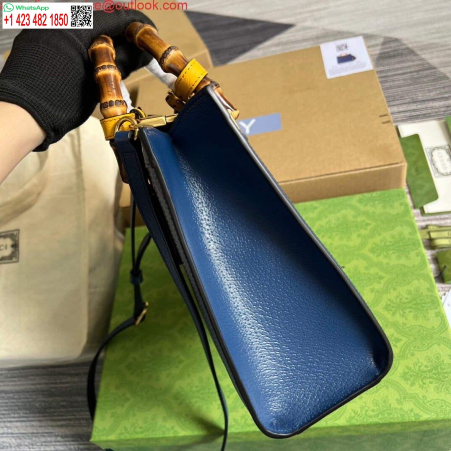 Replika Gucci 702721 Gucci Diana Malá Taška Modrá