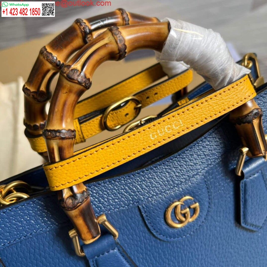 Replika Gucci 702721 Gucci Diana Malá Taška Modrá