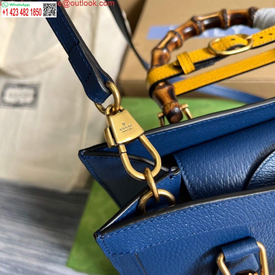 Replika Gucci 702721 Gucci Diana Malá Taška Modrá