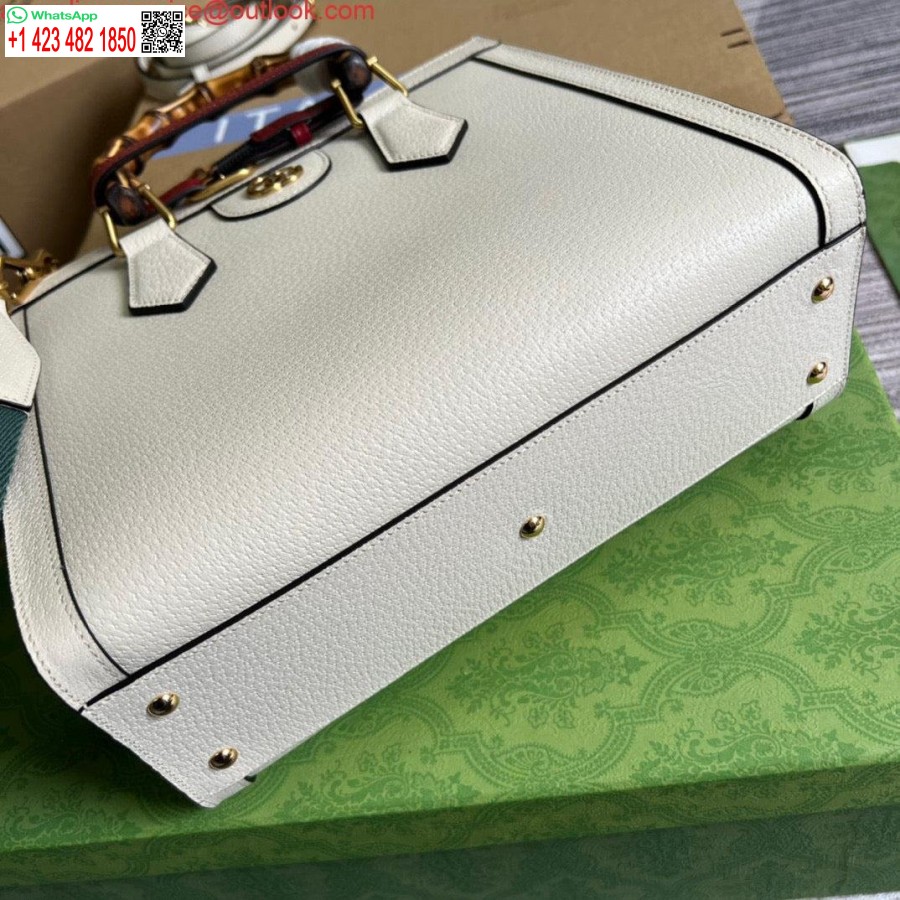 Réplica Gucci 702721 Diana Pequena Sacola De Couro Branco