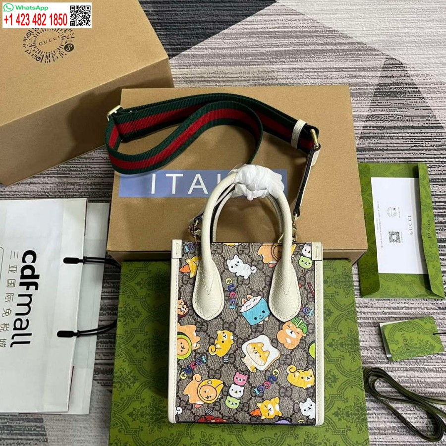Replika Gucci 699406 Mini Taška So Zvieracou Potlačou Gucci