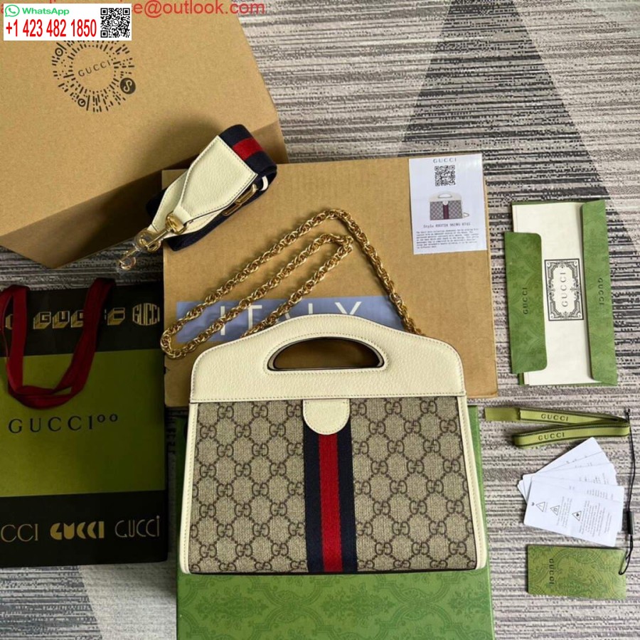 نسخة طبق الأصل من غوتشي 693724 أوفيديا حقيبة صغيرة مع شبكة بيضاء