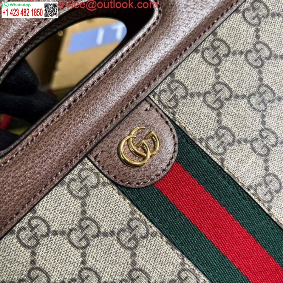 Replika Gucci 693724 Ophidia Majhna Torba S Spletom Rjava
