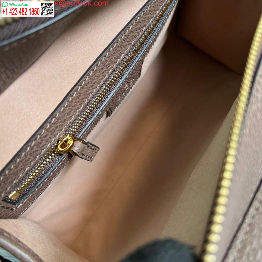 Replika Gucci 693724 Ophidia Majhna Torba S Spletom Rjava