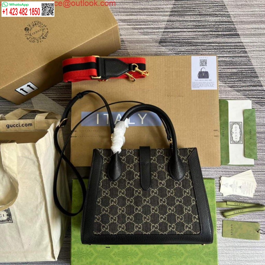 Replica Gucci 685129 Gg Jackie 1961 Käsilaukku Farkkukassi Musta