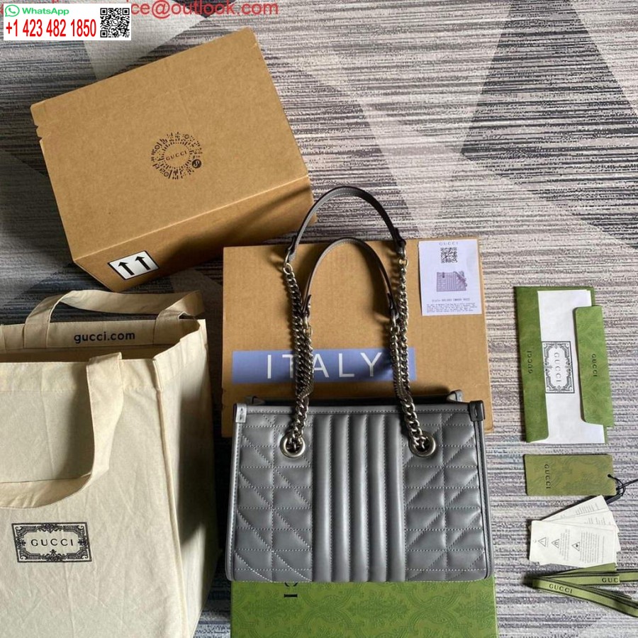 Replica Gucci 681483 Gg Marmont Pieni Kantolaukku Harmaa