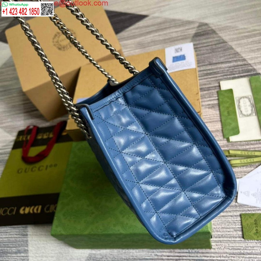 Replica Gucci 681483 Gg Marmont Pieni Kantokassi Sininen
