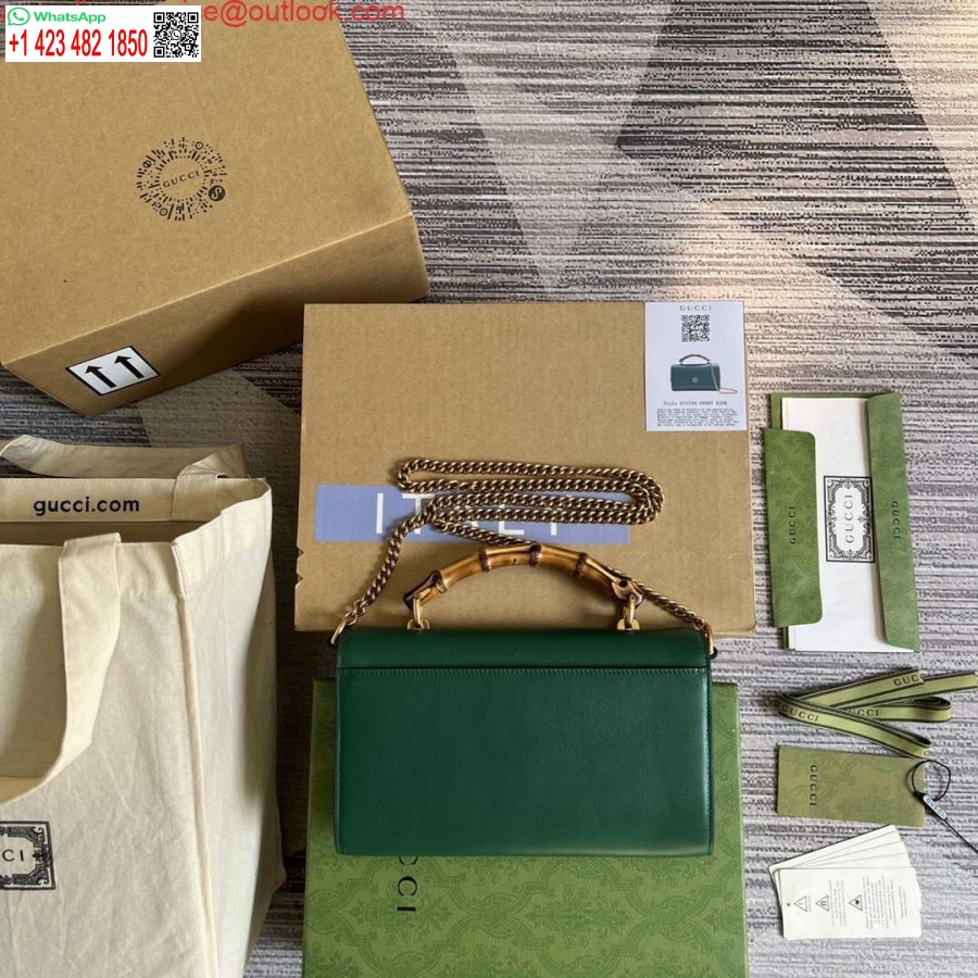 Replika Gucci 675794 Gucci Diana Malá Taška Cez Rameno Zelená