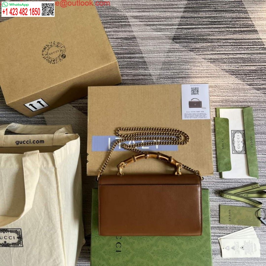 Replika Gucci 675794 Gucci Diana Malá Taška Cez Rameno Hnedá