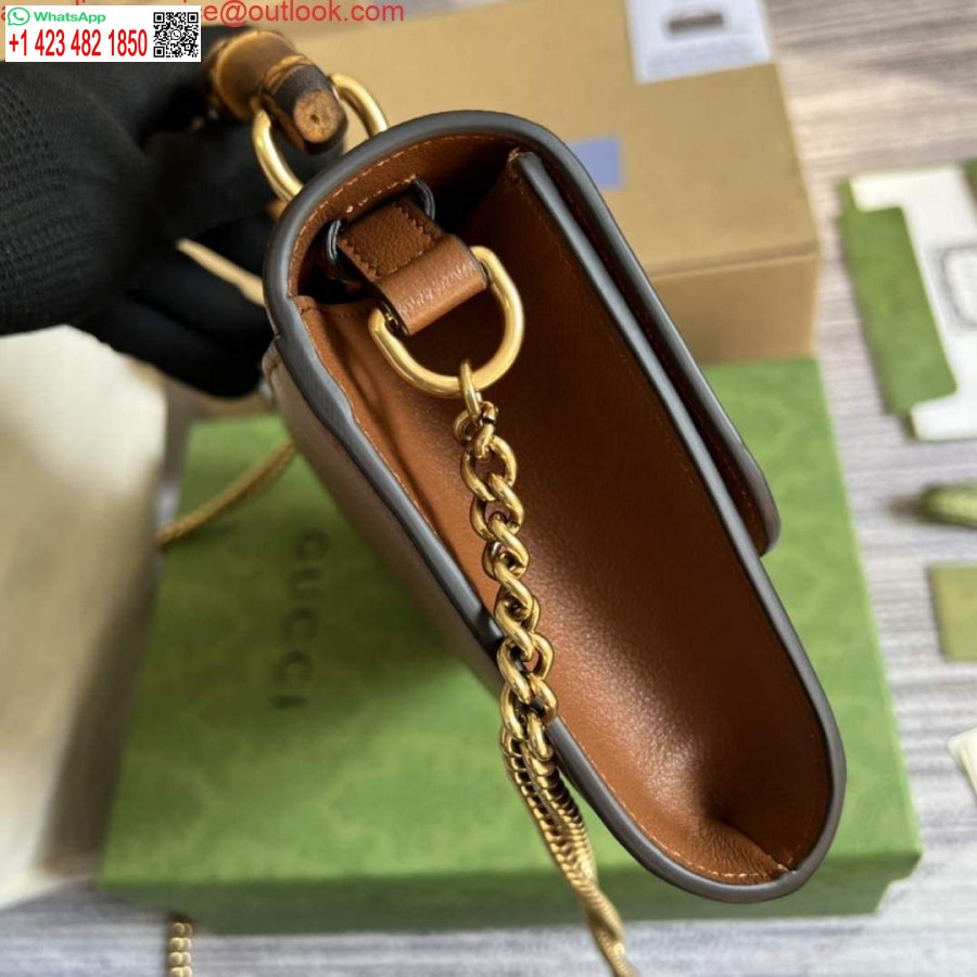 Replika Gucci 675794 Gucci Diana Malá Taška Cez Rameno Hnedá