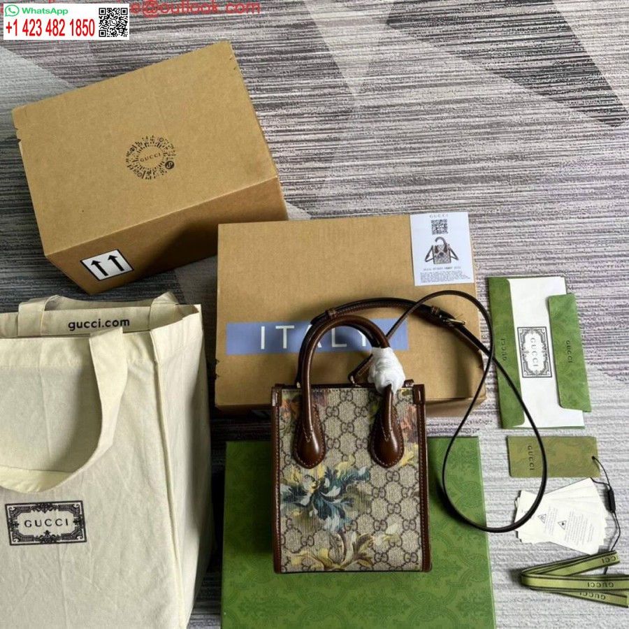 Replica Gucci 671623 Mini-kangaskassi Lukituksella G Ruskea