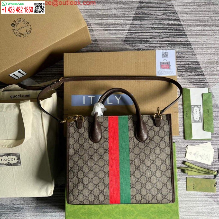 Replika Gucci 659983 Gg Malá Tote Bag Hnedá červená
