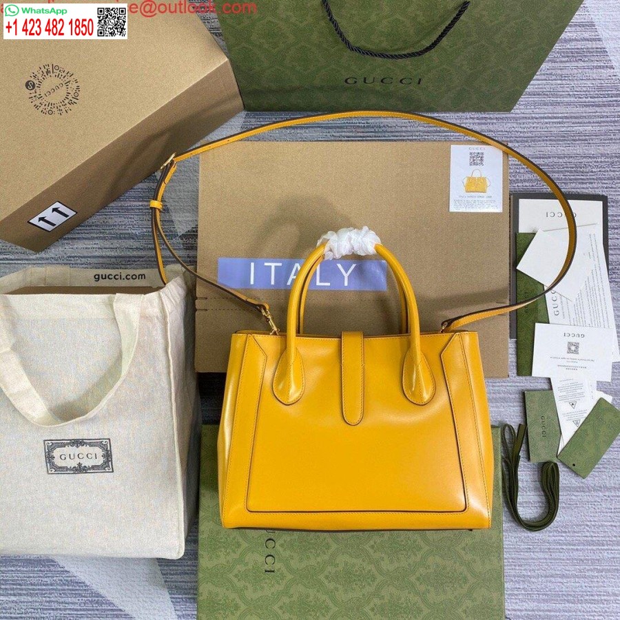 Replika Gucci 649016 Gucci Jackie 1961 Stredná Kabelka žltá