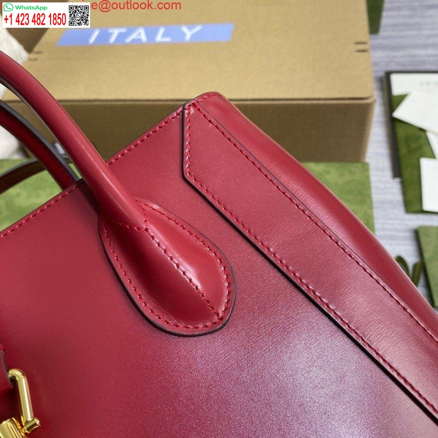 Replika Gucci 649016 Gucci Jackie 1961 średnia Czerwona Torba Na Ramię