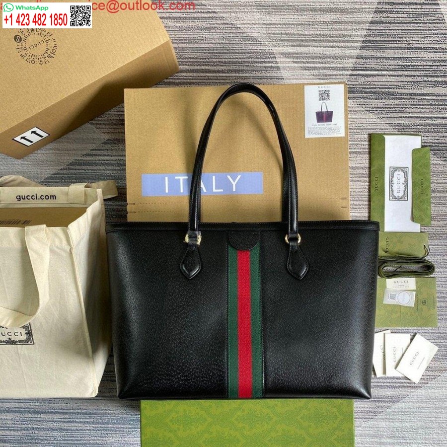 Replica Gucci 631685 Ophidia Gg Keskikokoinen Laukku Musta