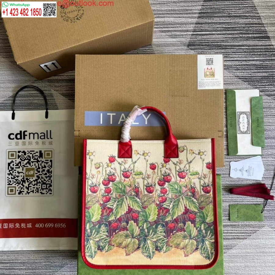 Replika Gucci 550763 Detská Rozprávková Potlač Veľká Taška červená