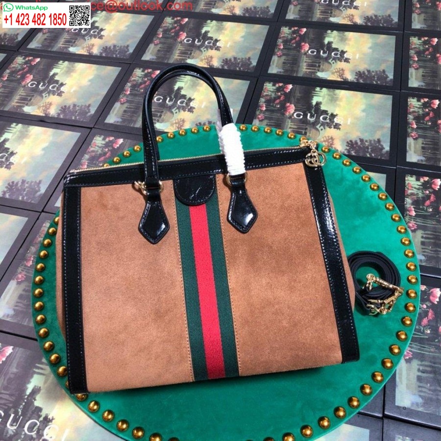 Replica Gucci 524537 Gucci Ophidia Gg Keskikokoinen Olkalaukku Rusketus