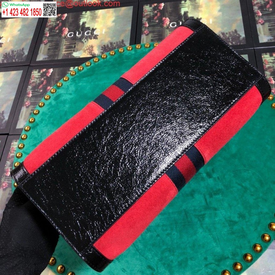 طبق الاصل غوتشي 524537 غوتشي أوفيديا Gg حقيبة كتف متوسطة الحجم باللون الأحمر