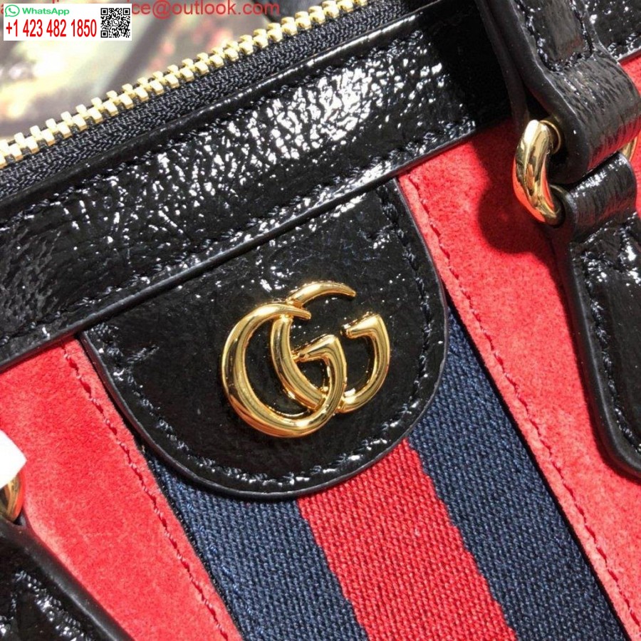 طبق الاصل غوتشي 524537 غوتشي أوفيديا Gg حقيبة كتف متوسطة الحجم باللون الأحمر