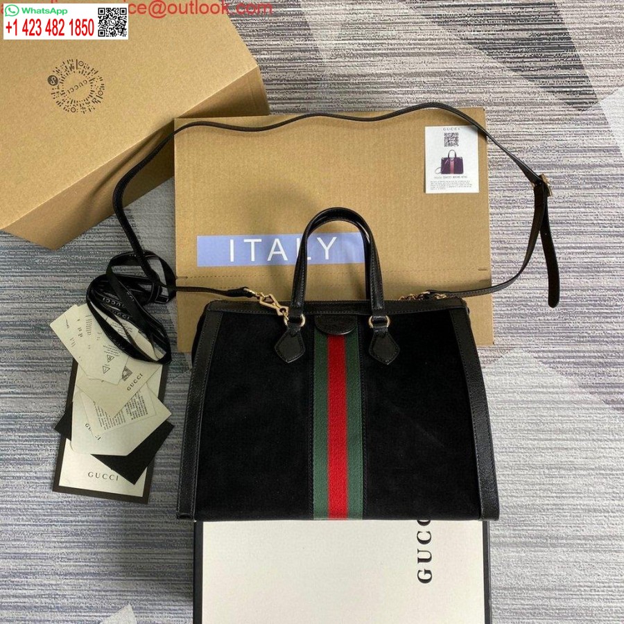 Replica Gucci 524537 Gucci Ophidia Gg Keskikokoinen Olkalaukku Musta