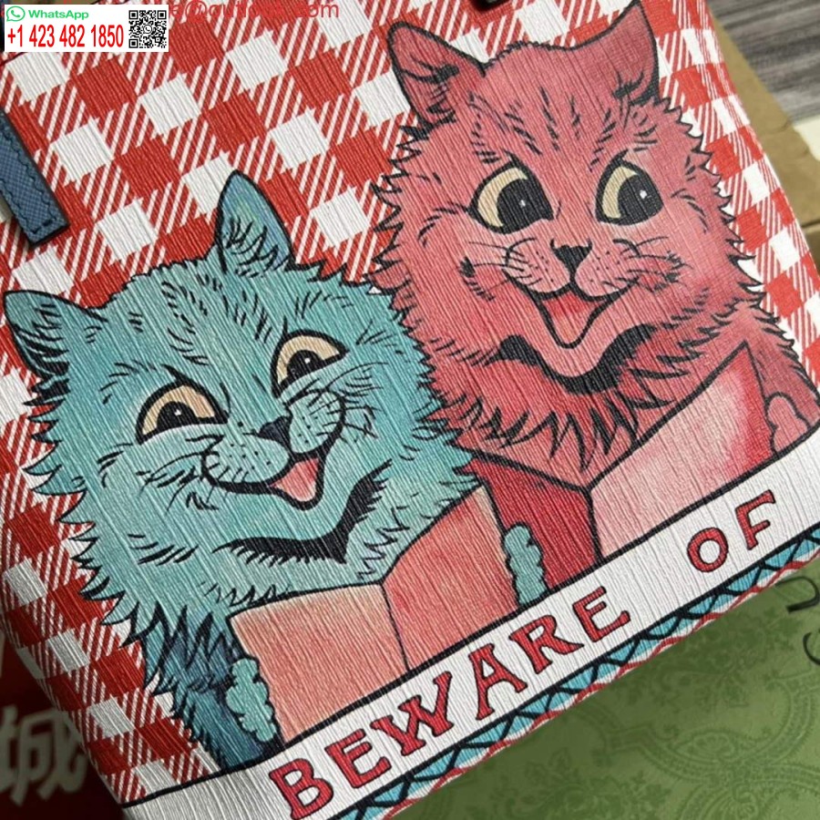 Replica Gucci 410812 Gyerek Cica Mintás Mini Bevásárlótáska