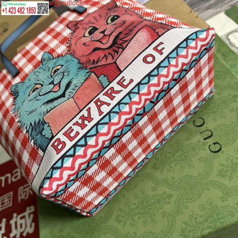 Replica Gucci 410812 Gyerek Cica Mintás Mini Bevásárlótáska