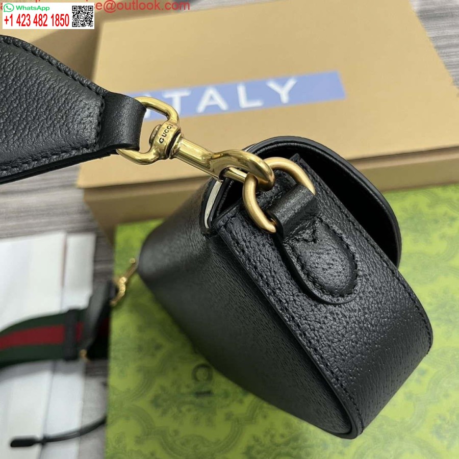 Replica Gucci 727791 Adidas X Gucci Mini τσάντα μαύρη
