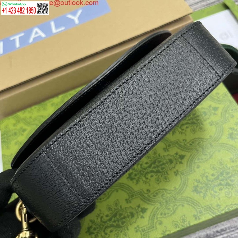 Replica Gucci 727791 Adidas X Gucci Mini τσάντα μαύρη