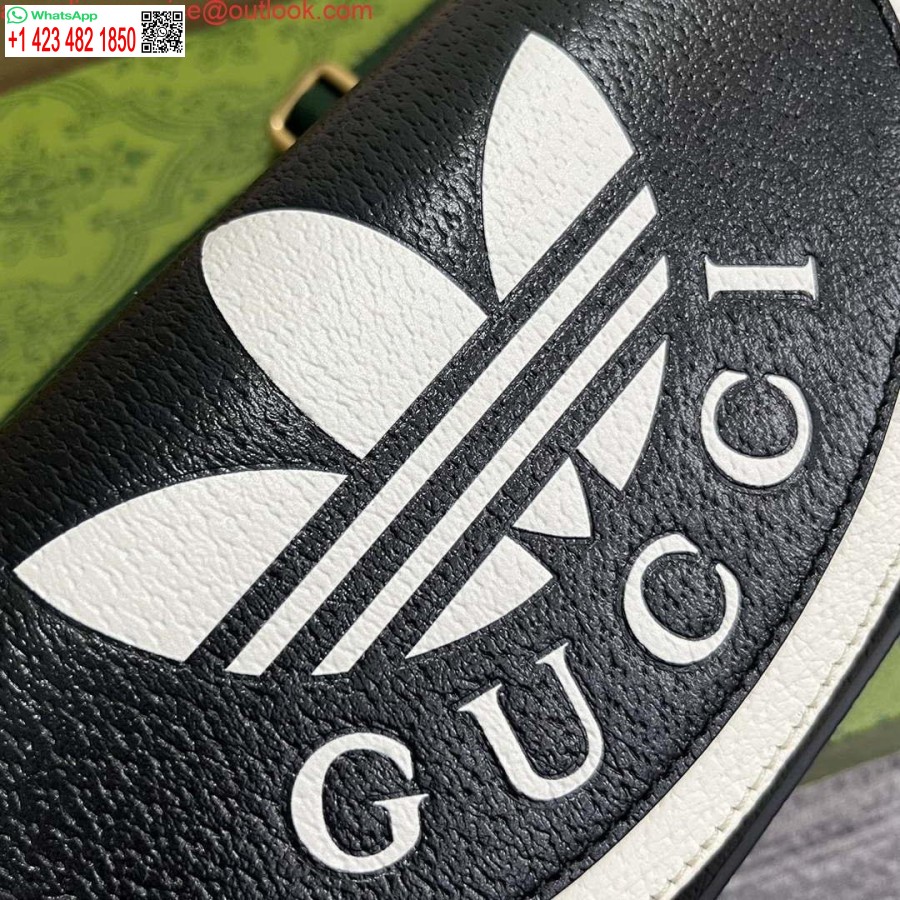 Replica Gucci 727791 Adidas X Gucci Mini τσάντα μαύρη