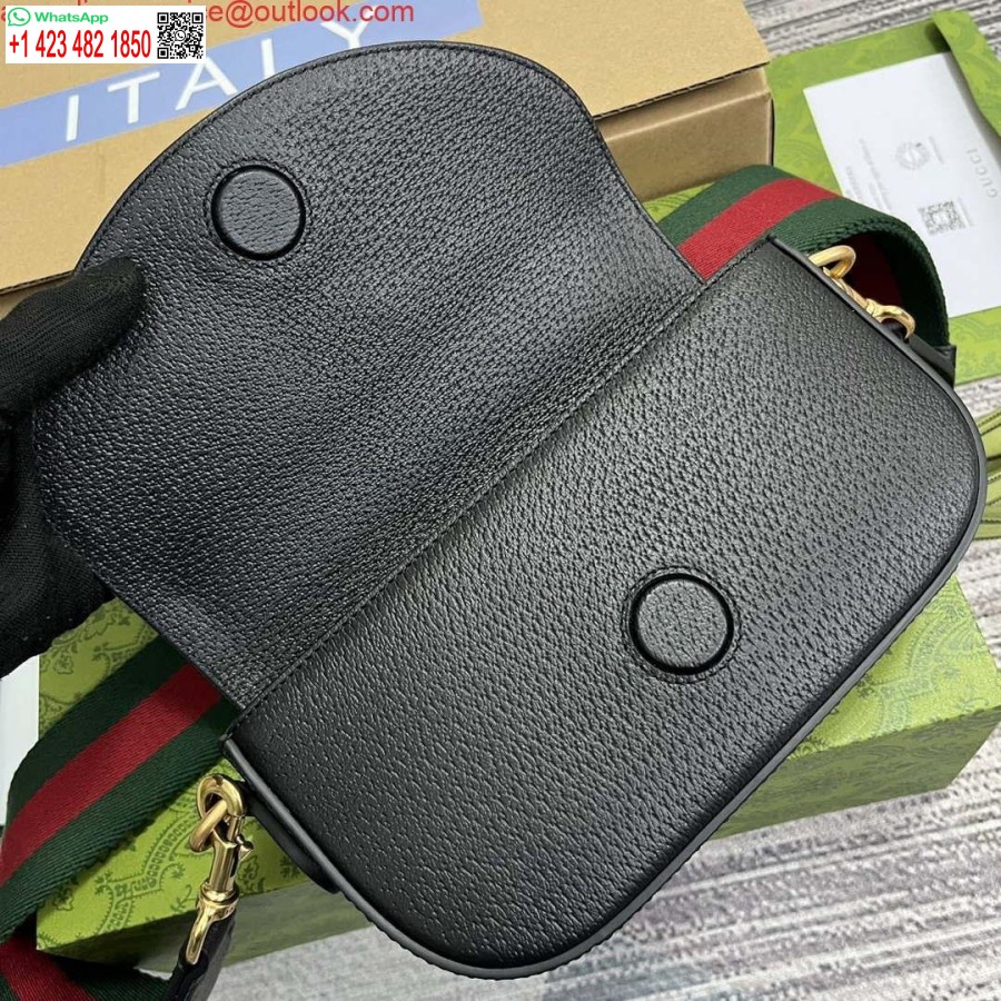 Replica Gucci 727791 Adidas X Gucci Mini τσάντα μαύρη