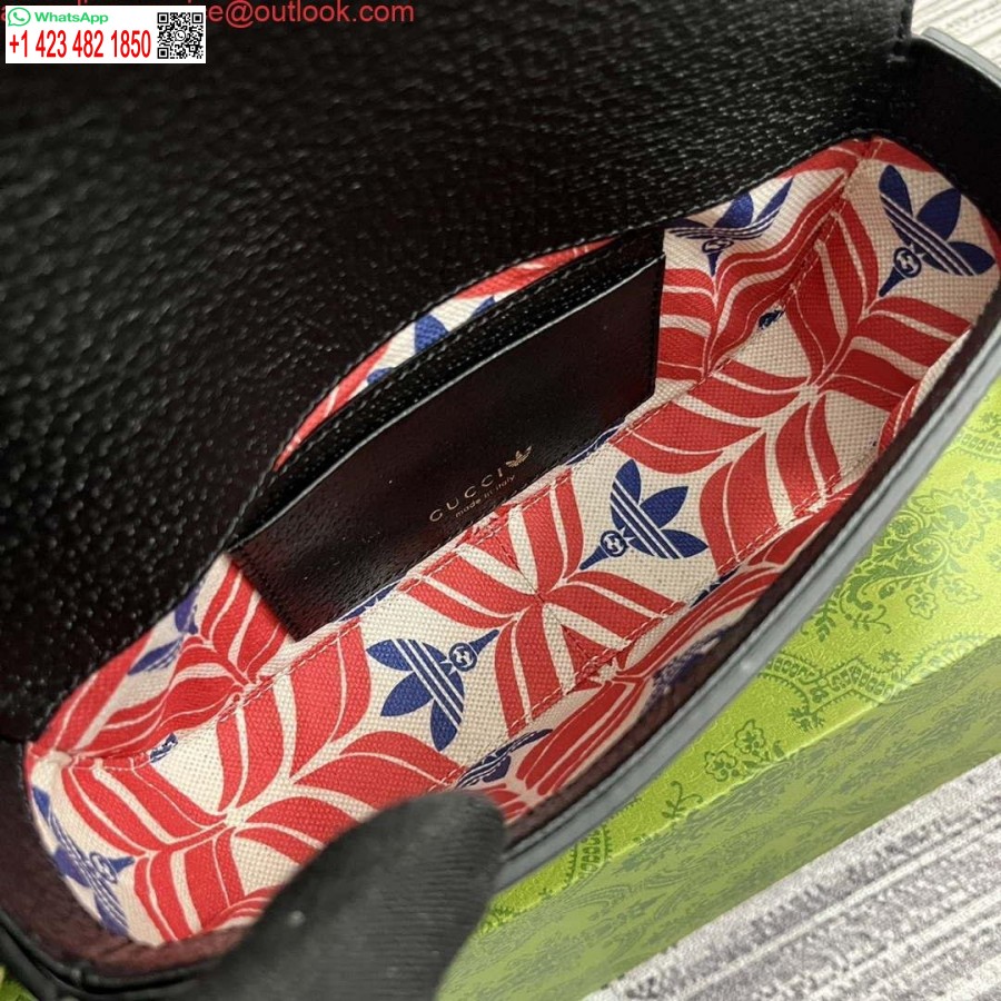 Replica Gucci 727791 Adidas X Gucci Mini τσάντα μαύρη