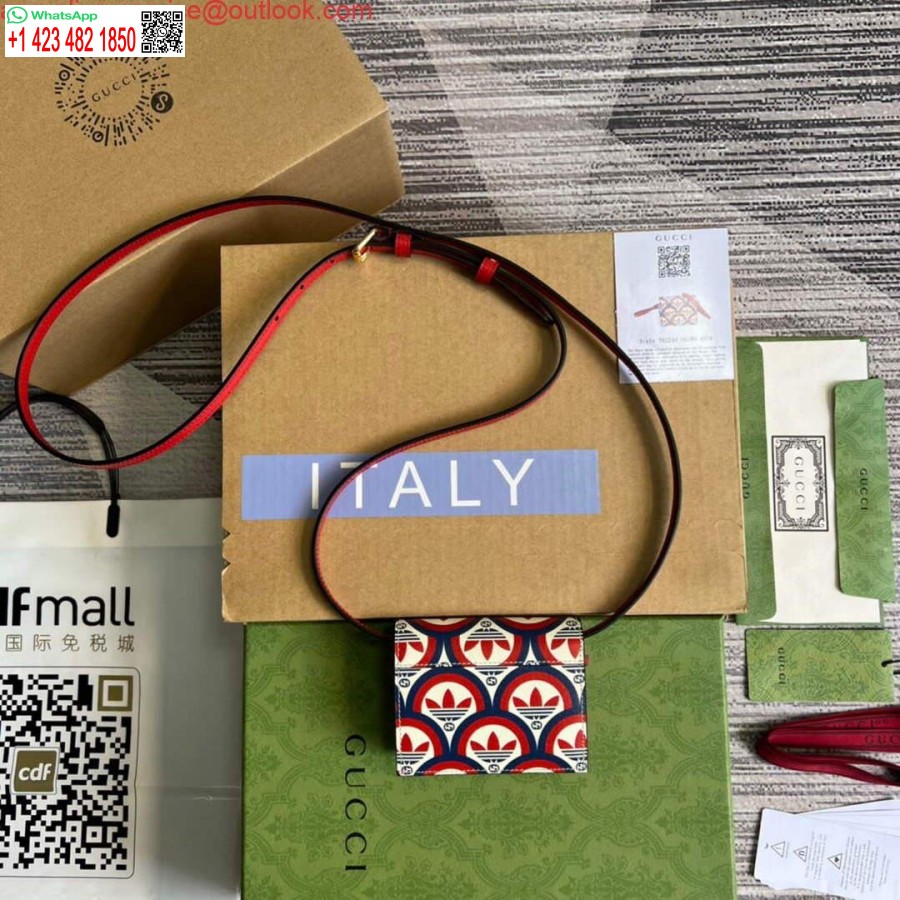 Replica Gucci 702248 Adidas X Gucci -korttikotelo Hevosbitillä